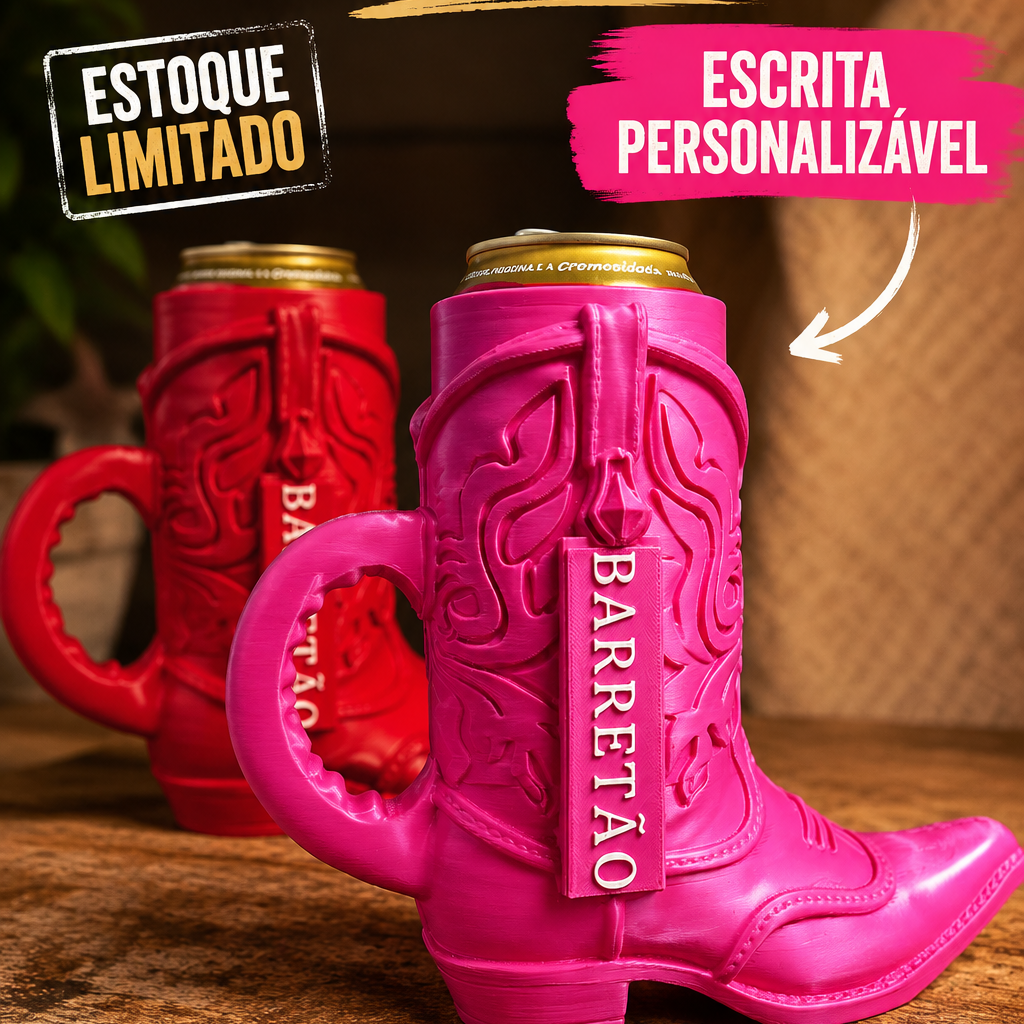 Porta Lata Country Nome Personalizável