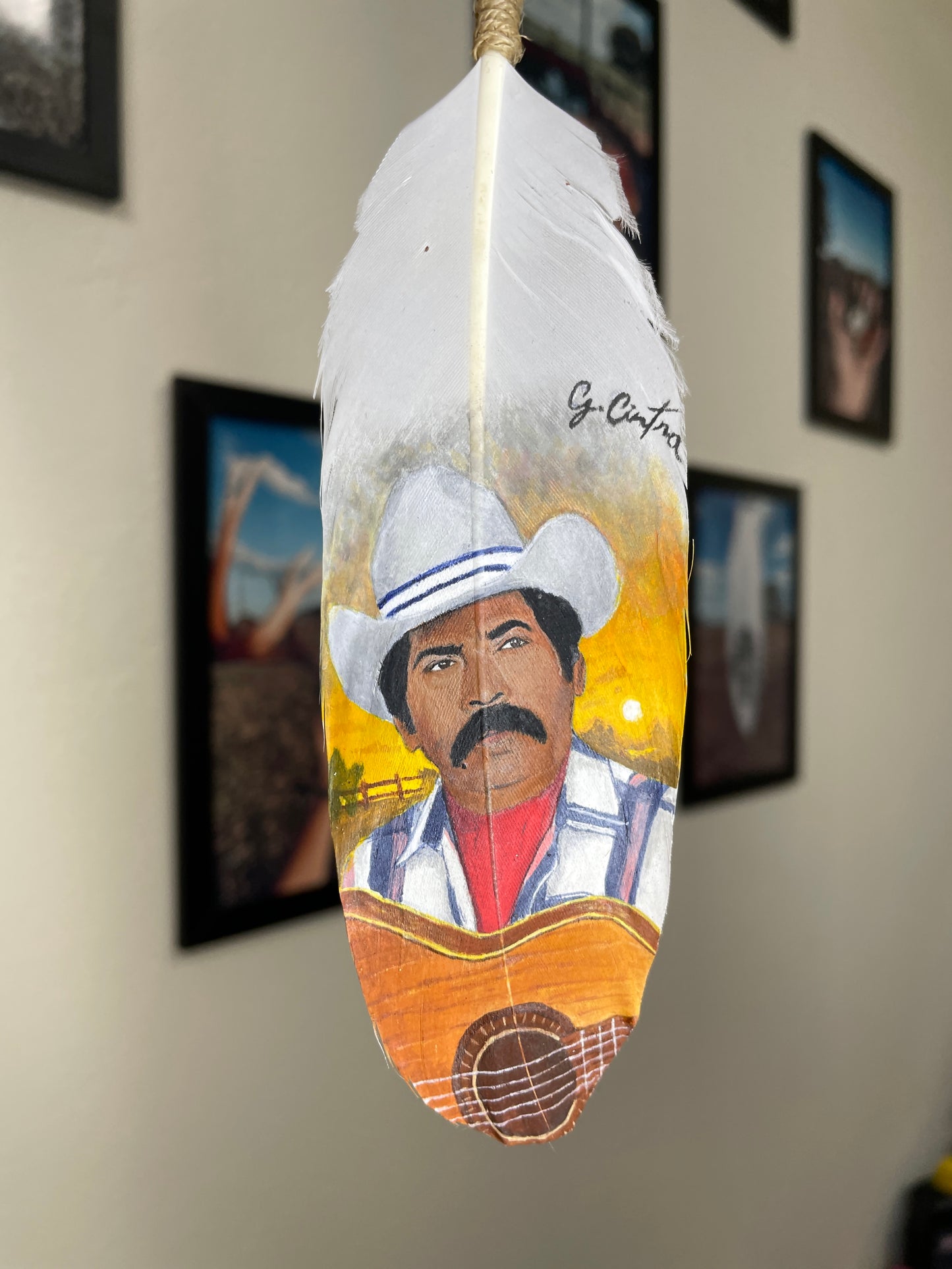 Pena Tião Carreiro - Pintada a Mão - Peça Única