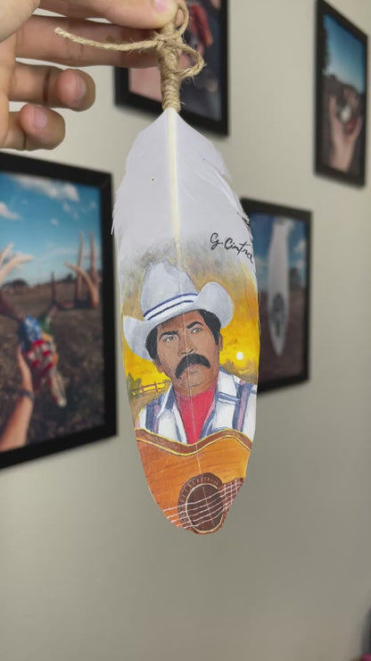 Pena Tião Carreiro - Pintada a Mão - Peça Única